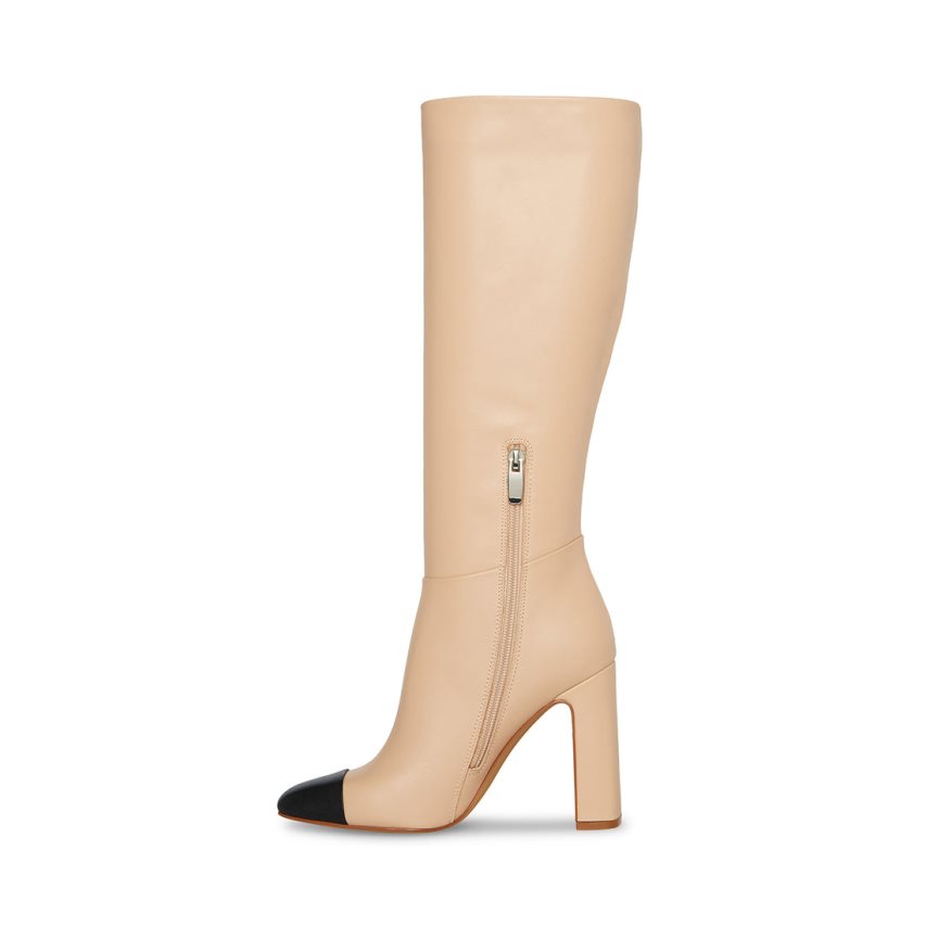 Botas Hasta La Rodilla Steve Madden Arielle Cuero Mujer Beige | ES XK0S38